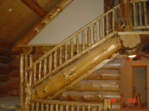 Log staircase